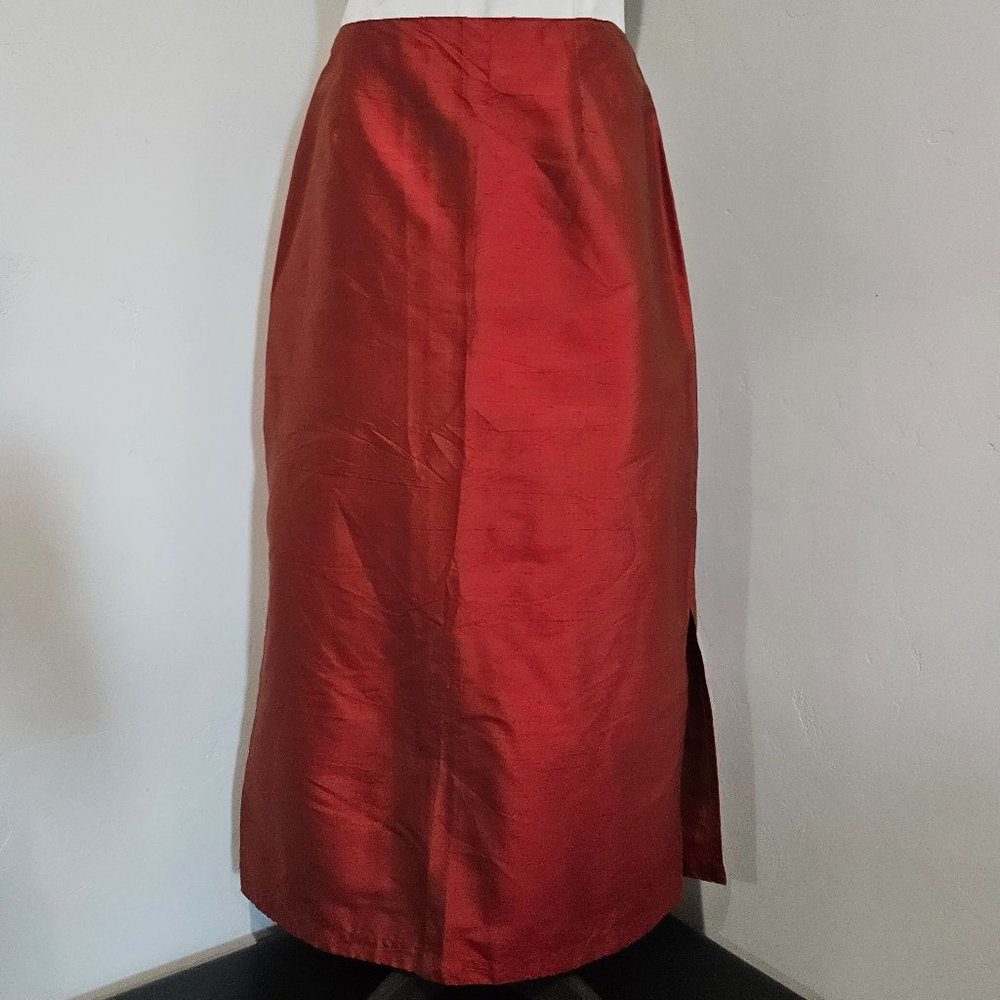 Gorgeous Handmade Raw Silk Skirt with Slits up both sides